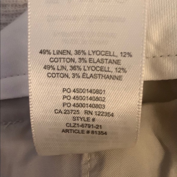 BABATON Linen Blend Khaki Casual Pants Aritzia - Picture 6 of 6